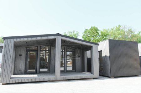 Photo for Construction of new and modern modular house. - Royalty Free Image