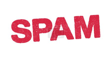 Téléchargez les illustrations : Illustration vectorielle du mot Spam à l'encre rouge - en licence libre de droit