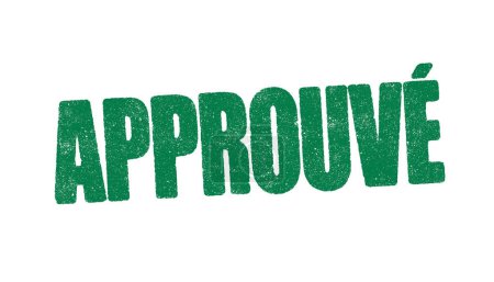 Foto de Ilustración vectorial de la palabra Approuve (Aprobado en francés) en tinta verde - Imagen libre de derechos