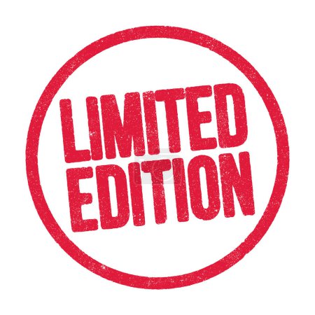 Vector illustration of the word Limited edition in red ink circle stamp