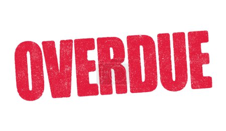 Illustration for Vector illustration of the word Overdue in red ink stamp - Royalty Free Image