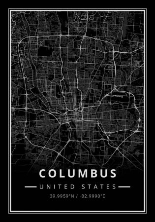 Foto de Callejero de Columbus city en Estados Unidos - Estados Unidos de América - América - Imagen libre de derechos