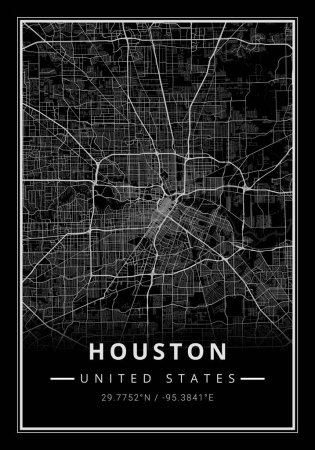 Foto de Callejero de Houston ciudad en Estados Unidos - Estados Unidos de América - América - Imagen libre de derechos
