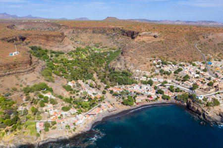 Foto de Vista aérea de la ciudad de Cidade Velha en Santiago Cabo Verde Cabo Verde - Imagen libre de derechos