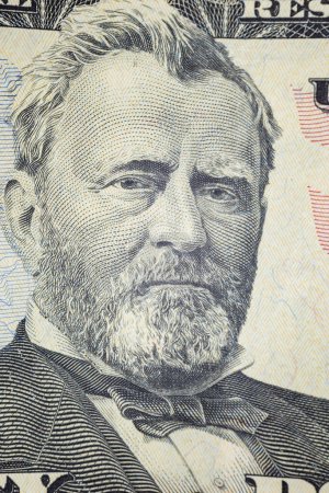 Photo for Portrait The 18th U.S. President Ulysses S. Grant on The United States fifty dollar bill - Royalty Free Image