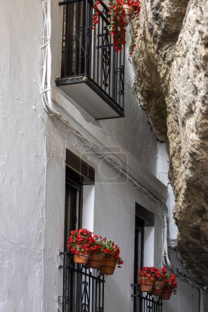 Photo for Architecture from the picturesque Setenil de las Bodegas village, Andalusia, Spain. - Royalty Free Image
