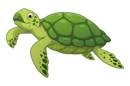 Ilustración de Ilustración de animales de dibujos animados de tortuga marina - Imagen libre de derechos