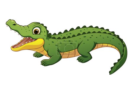 Ilustración de Pequeña ilustración animal de la historieta del cocodrilo - Imagen libre de derechos