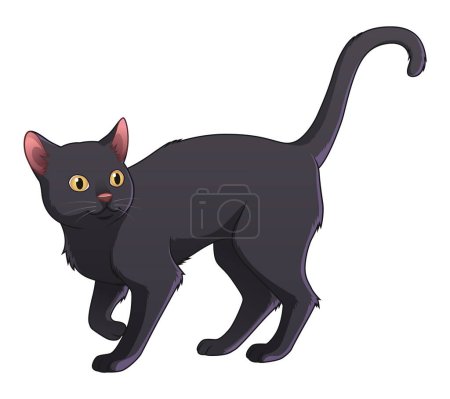 Illustrazione per Illustrazione animale del fumetto del gatto di Bombay - Immagini Royalty Free