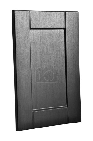 Foto de Puerta decorativa del gabinete de cocina de madera blanca negra aislada sobre fondo blanco - Imagen libre de derechos