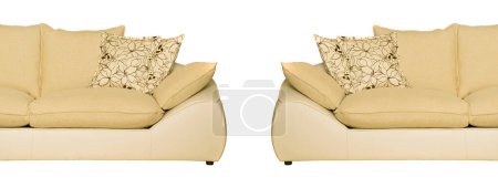 Photo for Two seat detail and pillow, details of the modern and stylish furniture, modern furniture details - Royalty Free Image