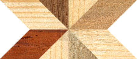 Marquetería de madera, patrones creados a partir de la combinación de diferentes maderas de pino y nogal, suelo de madera, parquet, tabla de cortar