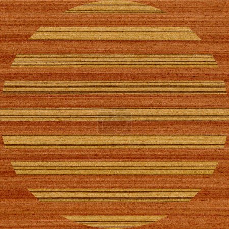 Wooden olive and mahogany marquetry, patterns created from the combination of different woods, wooden floor, parquet, cutting board