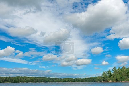 Photo for High Clouds of Summer Over  North Woods Lake in Voyageurs National Park in Minnesota - Royalty Free Image
