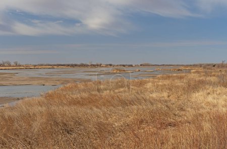 Îles et canaux de la rivière Platte près de Kearney, Nebraska
