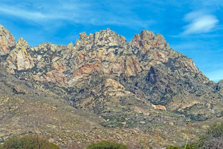 Hohe Gipfel in einer Wüstenwildnis im Organ Mountain Desert Peaks National Monument in New Mexico