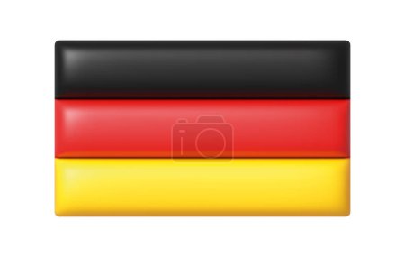 Illustration for 3d germany flag for concept design. Vector design background. - Royalty Free Image