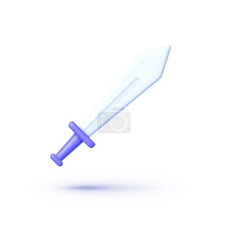 Illustration for Sword, great design for any purposes. Design element. Vector illustration design. - Royalty Free Image