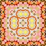 Seamless square symmetrical pattern. Art Texture. mandala
