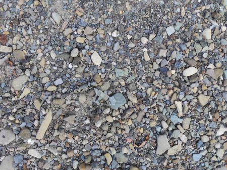 Photo of the texture of gray crushed stone