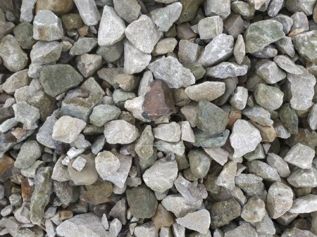 Photo of the texture of gray crushed stone