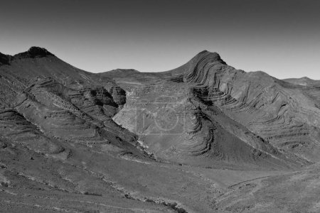 Foto de Il Marocco, formazioni rocciose della valle di Tata. provincia di Souss Massa. foto bianco e nero - Imagen libre de derechos