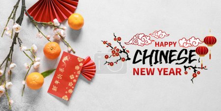 Schöne Grußkarte zum chinesischen Neujahr 