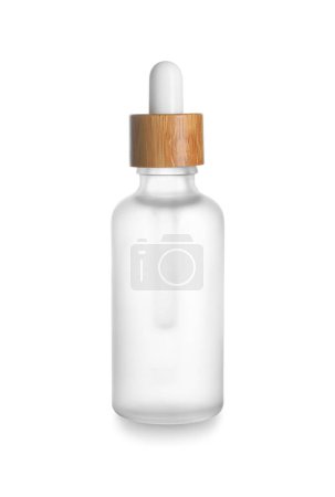 Foto de Glass bottle of healthy serum isolated on white background - Imagen libre de derechos