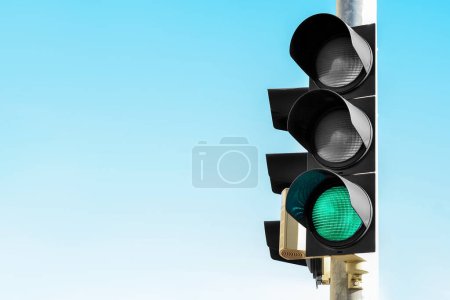 Photo for View of traffic lights city, closeup - Royalty Free Image