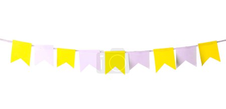Photo for Colorful flags for Festa Junina on white background - Royalty Free Image