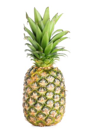 Téléchargez les photos : Ananas mûr frais sur fond blanc - en image libre de droit
