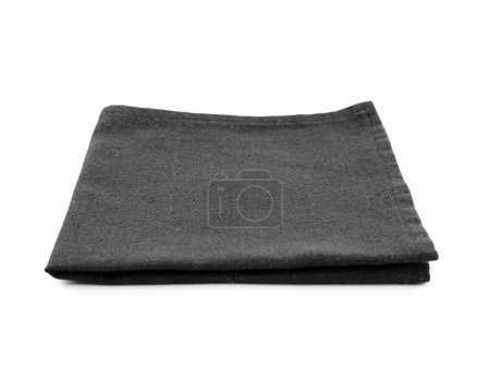 Photo for Black folded napkin isolated on white background - Royalty Free Image