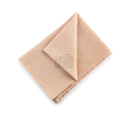 Photo for New folded napkin isolated on white background - Royalty Free Image