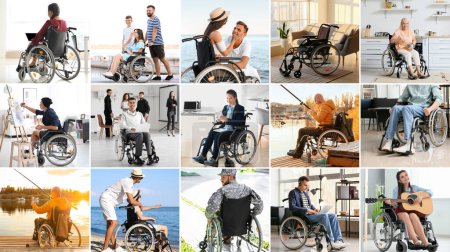Foto de Collage de personas con discapacidad física - Imagen libre de derechos