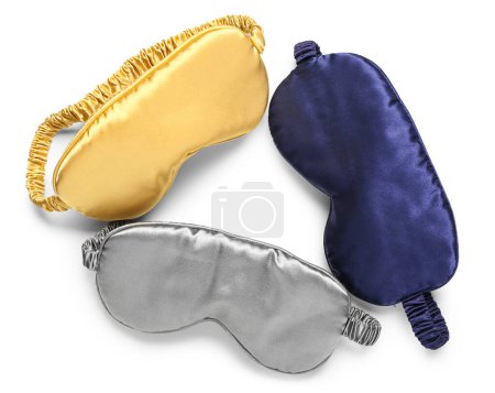 Photo for Different sleep masks isolated on white background - Royalty Free Image
