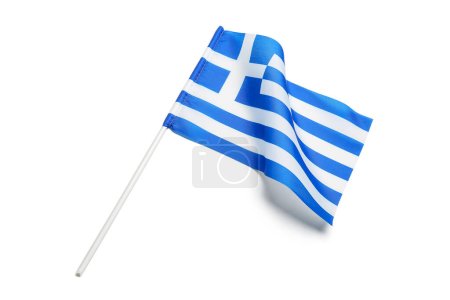 Bandera de Grecia aislada sobre fondo blanco
