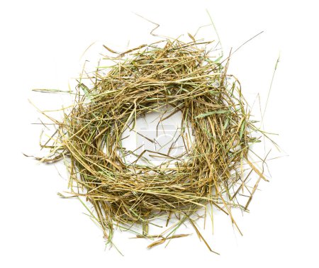 Photo for Frame made of straw on white background - Royalty Free Image