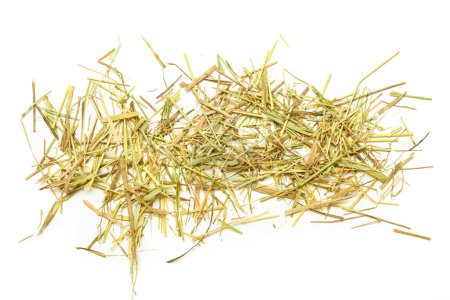 Photo for Straw scattered on white background - Royalty Free Image