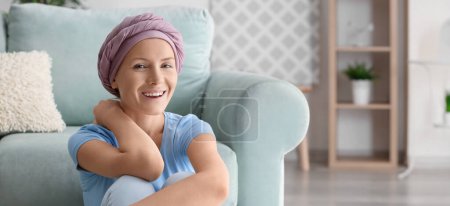 Photo for Happy woman after chemotherapy at home - Royalty Free Image