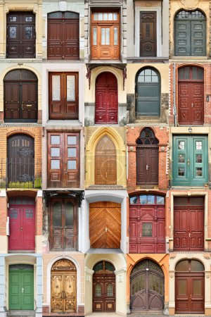 Téléchargez les photos : Collage de belles vieilles portes - en image libre de droit