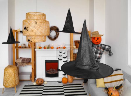 Photo for Witch hats hanging in living room, closeup - Royalty Free Image