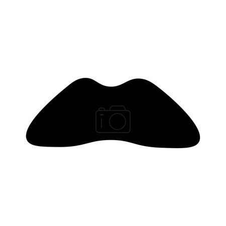 Illustration for Black mustache on white background - Royalty Free Image