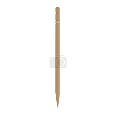 Wooden toothpick on white background