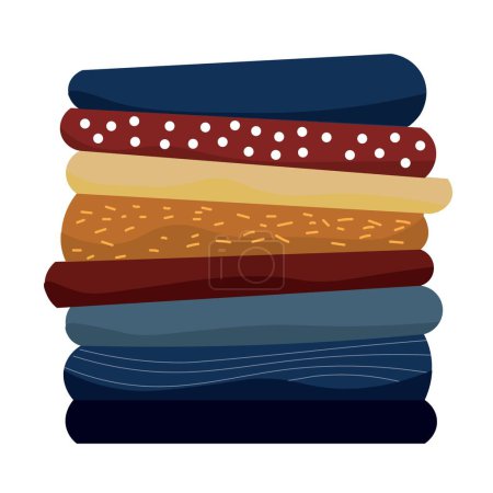 Illustration for Stack of cloth on white background - Royalty Free Image
