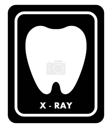 Ilustración de X-ray image of tooth on white background - Imagen libre de derechos