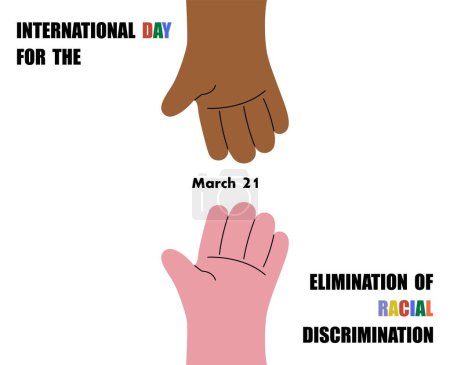 Téléchargez les illustrations : Poster for International Day for the Elimination of Racial Discrimination - en licence libre de droit