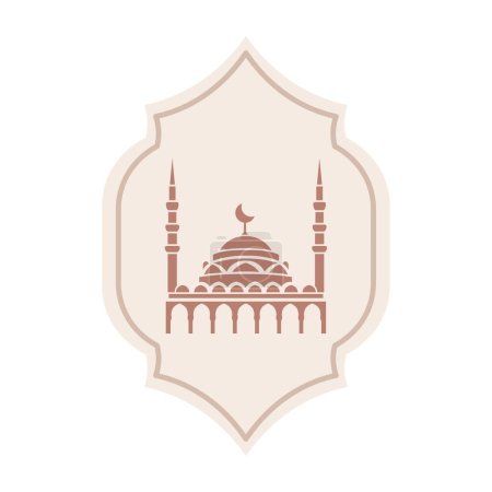Illustration for Muslim mosque on white background - Royalty Free Image