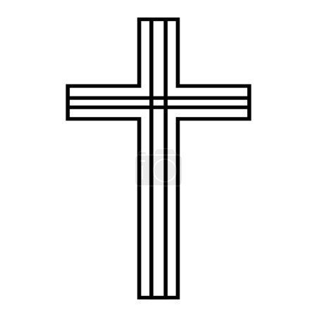 Illustration for Cross as symbol of Christianity on white background - Royalty Free Image