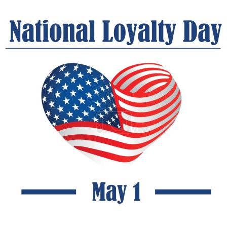 Téléchargez les illustrations : Affiche pour la Journée nationale de la fidélité avec drapeau des États-Unis - en licence libre de droit