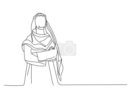 Illustration for Drawn Arabian man on white background - Royalty Free Image